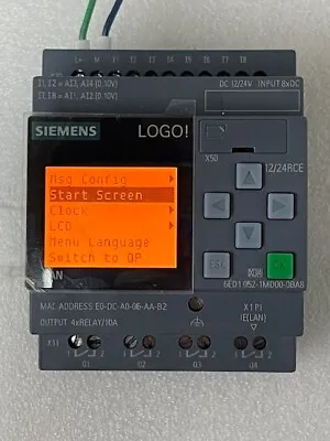 Buy Siemens LOGO! BM 12/24RCE 1P 6ED1052-1MD00-0BA8 8 Input 4 Output PLC Module Used • 110$