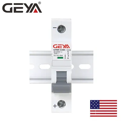 Buy GEYA Solar DC Mini Circuit Breaker 1Pole MCB 6/10/16/25/32/40/50/63/80 /100/125A • 13.85$