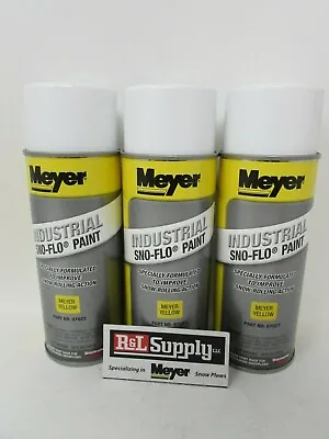 Buy 3 Cans Genuine Meyer Snow Plow Yellow Snow Flo Paint 07027 08677 • 54$