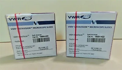 Buy 8 ( Eight ) Boxes 576 PCS. VWR Vistavision  Microscope Slides #16004-422 SEALED  • 65$