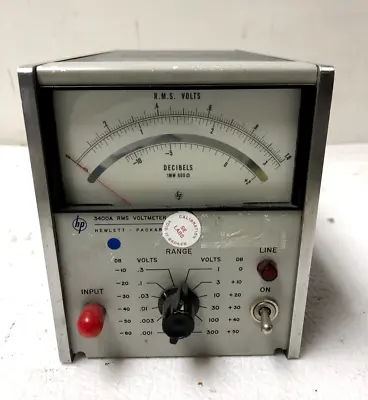 Buy HP 3400A RMS Voltmeter Meter Power On Test Parts • 105$
