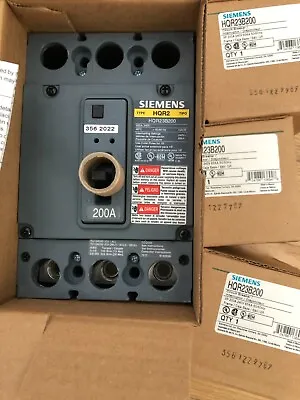 Buy Siemens HQR23B200 3p 240v HQR2 200a 65k Circuit Breaker NEW IN BOX • 451.25$