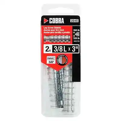 Buy Cobra 2-Packs 2-1/2-in X 3/8-in Concrete Anchors 254S • 8.70$