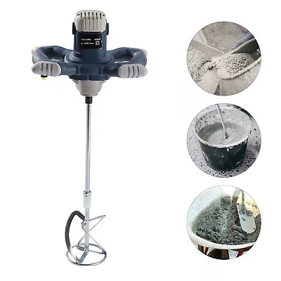 Buy 1050W Drywall Mortar Mixer Cement Render Paint Tile Concrete Rotary 6 Speeds New • 49.88$
