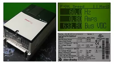 Buy Allen Bradley PowerFLex 70 20AD027A0AYNANC0 20HP FRN:5.001 Tested Good • 1,444.99$