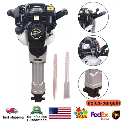 Buy 37.7cc 4 Stroke Gas Demolition Jack Hammer Concrete Breaker Drill With 2 Chisels • 207.11$