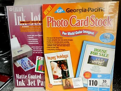 Buy GEORGIA-PACIFIC Photo Card Stock 8-1/2  X 11  30 Sheets & Legacy Paper Ink Jet • 4.50$