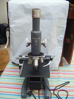 Buy Vintage Bauch&lomb Professional/student Grade Microscope 97x,43x,10x, Wood Case • 199.99$