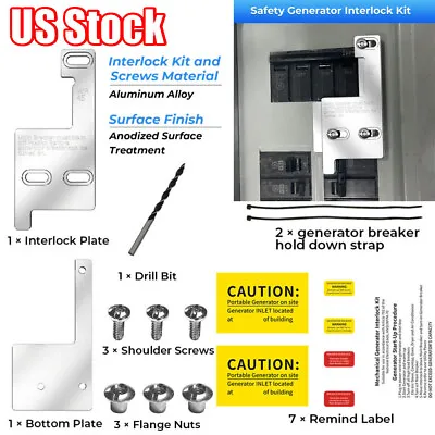 Buy GE Generator Interlock Kit For Siemens Murray & ITE 150amp 200 Amp Panel LISTED • 48.99$