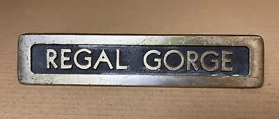Buy Vintage REGAL GORGE Train Plaque, Brass, Sleeper Car Locomotive - Solid Brass • 175$