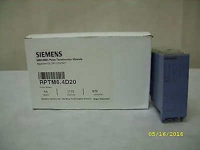 Buy Siemens RPTM6.4D20 MBC RBC Point Termination Module Repaired 4 DI Contact *NOS* • 189$