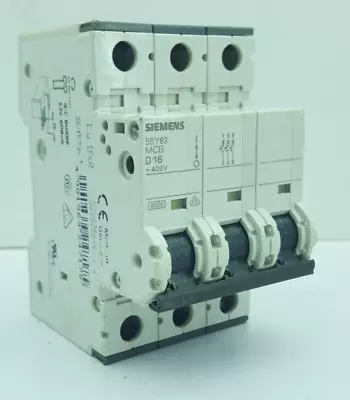 Buy Siemens 5sy63  Circuit Breakers  D16amps 400v 3 Pole • 125$
