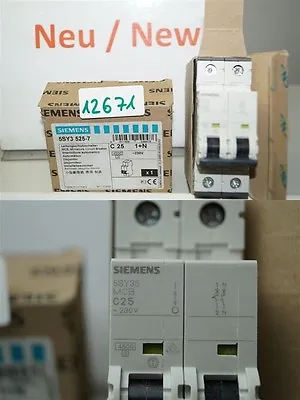 Buy Siemens C 25, 5SY3525-7 Circuit Breaker ,5SY35,25A,C25 230v,1 + N • 38.50$