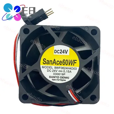 Buy New Cooling Fan For SANYO 9WF0624H4D03 A90L-0001-0508 24V 0.15A 3-Pin 60x60x25mm • 18.95$