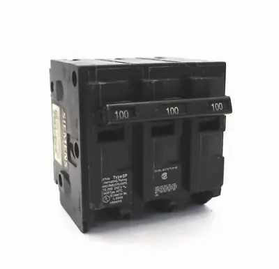 Buy Siemens Q3100 3 Pole 100 Amp 240V Plug-in Circuit Breaker, Pre-owned • 79.99$