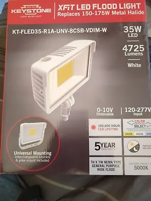 Buy Keystone Flood Light 35W 4725 Lumens White KT-FLED35-R1A-UNV-8CSB-VDIM-W • 80$