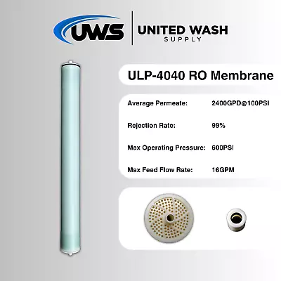 Buy Reverse Osmosis ULP-4040 2400 GPD UWS Commercial RO Membrane • 159.99$