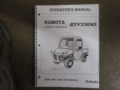 Buy Kubota RTV1100 RTV 1100 Utility Vehicle Owners & Maintenace Manual • 39.50$