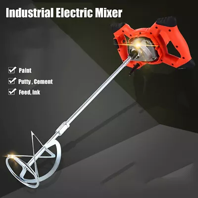 Buy 2400W Portable Electric Concrete Cement Mixer Drywall Mortar Handheld 6 Speed • 49.83$