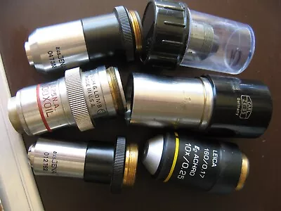 Buy 6 Microscope Objective Lens Lenses AUS Jena Leica Spencer Carl Zeiss B & L • 79$