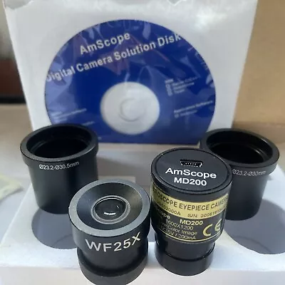 Buy Amscope 2MP USB 2.0 Color CMOS Digital Eyepiece Microscope Camera + WF25X • 40$