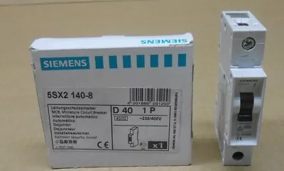 Buy Nib Siemens 5sx2 140-8 5sx2140-8 Circuit Breaker 40 Amp 1p ~230/400v (50+ Avail) • 18.50$