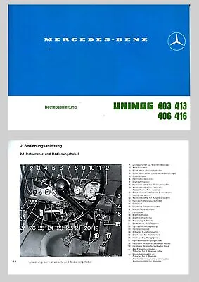 Buy Mercedes Benz UNIMOG 403 406 413 416 Drum Brake Operating Instructions • 37.82$