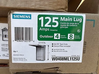 Buy W0408ML1125U Siemens 125A Main Lug Circuit Breaker Panel • 45$