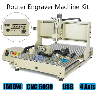 Buy Usb 4-axis Cnc 6090 Router Woodworking Milling Engraving Diy Cnc Cutting Machine • 1,852.50$