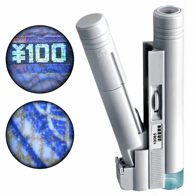 Buy Handheld Portable 100x Zoom Dual Tube Led Light Microscope Magnifier Loupe OK • 7.57$