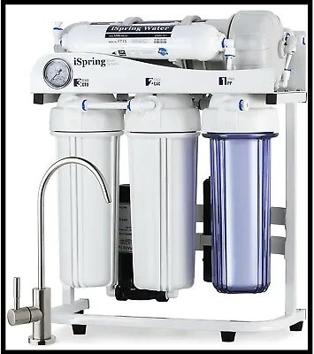 Buy ISpring 500GPD Tankless RO Reverse Osmosis System Drinking Water Filter Purifier • 648.37$