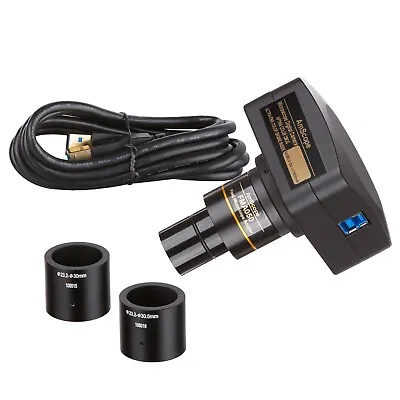 Buy AmScope 18MP Microscope Camera High-speed USB3.0 + Calibration Slide • 508.99$