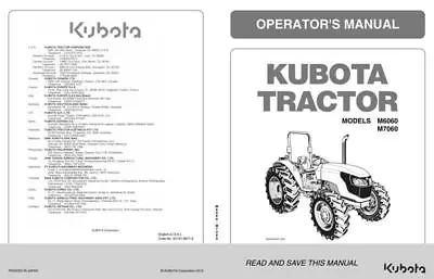 Buy Kubota M6060 M7060 Operators Maintenance Manual • 23.48$