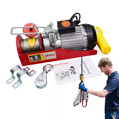 Buy PA200 440lbs Electric Wire Cable Hoist Winch Crane Hoist Remote Control NEW • 136.51$
