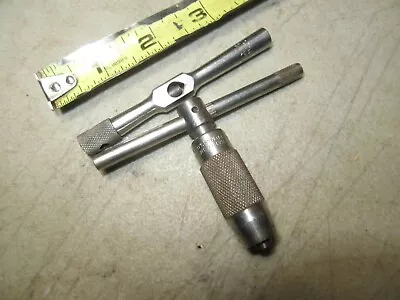 Buy Vintage Small L S Starrett Tap Wrench 3 1/2'' Long & Goodell Pratt T Handle Tool • 31.99$