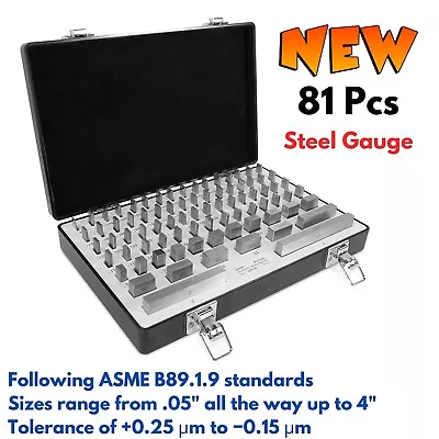 Buy 81pcs Steel Gauge Block Set For Calibration Measuring Equipment Micrometer SAE • 207.40$