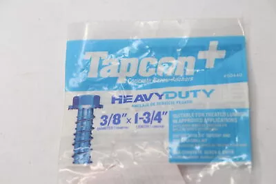 Buy Tapcon Hex Drive Hex Washer Head Concrete Screws 3/8  X 1-3/4  50440 • 1.91$