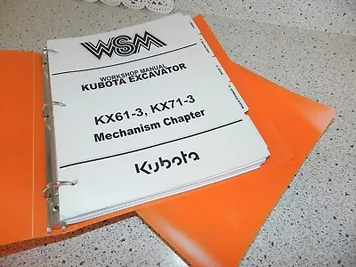 Buy Kubota Excavator Workshop Manuals KX61-3 KX71-3 Service & Mechanism Hydraulic ++ • 60$