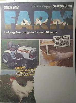Buy Sears 1990 Craftsman Farm Catalog Color Lawn Garden Tractor Tools Tiller Chainaw • 62.99$