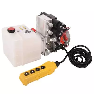 Buy Hydraulic Power Pump Double Acting 4.5 Quart 12V DC Trailer Pump Car Lifting • 344.98$