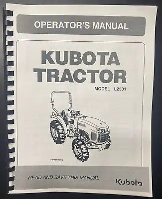 Buy Farm Tractor Operators Maintenance Instruction Manual L2501 Kubota • 20.90$