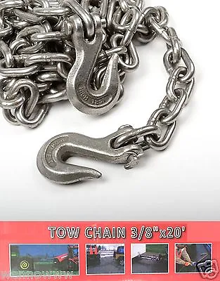 Buy 3/8  X 20ft Tow Chain Automotive Truck Towing Log Chain  • 92.98$