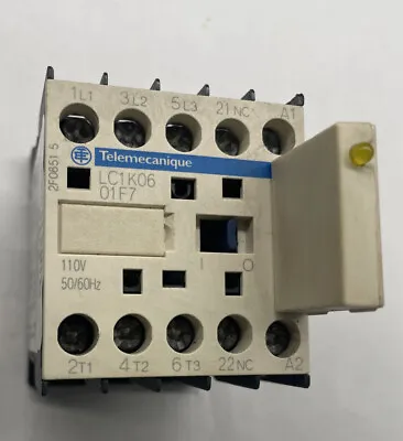 Buy Schneider Electric Telemecanique Relay Contactor LC1K06 01F7 110/120V COIL 20A • 17.99$