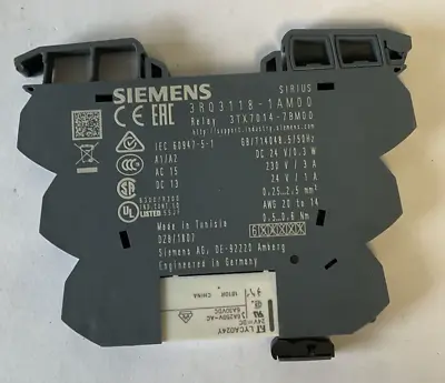 Buy Siemens 3rq3118-1am00 Relay 24vdc 0.3w 230v 3a • 30$