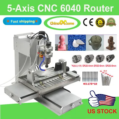 Buy 2200W 5Axis CNC 6040 Router Cutting Milling Engraving Machine For Aluminum US • 3,299$