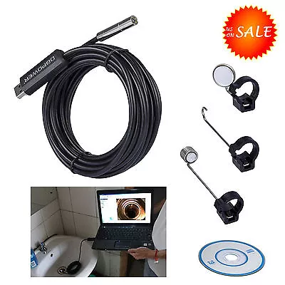Buy 15M 50' Inspection Camera HD VDO 720P USB Tube Drain Pipe Sewer Cleaner Updated • 56.67$