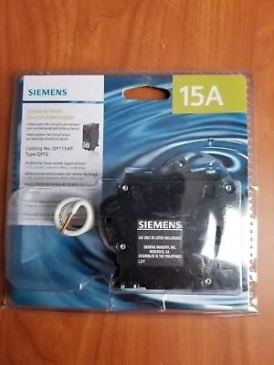 Buy Siemens 15 Amp Ground-Fault Circuit Interrupter QF115AP Type QPF2 Breaker New • 42$