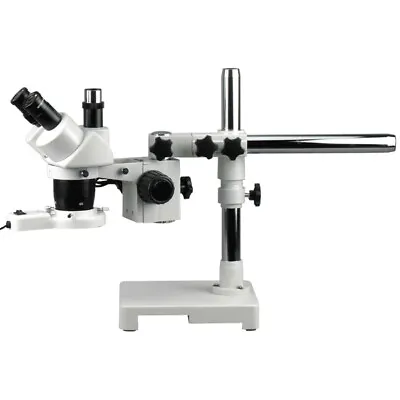 Buy AmScope 20X-30X-40X-60X Trinocular Boom Stereo Microscope + Fluorescent Light • 406.99$