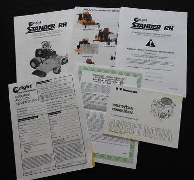 Buy Wright Sentar Stander Rh Mower Operators & Parts Manual Kawasaki Engines 2006 • 27.85$