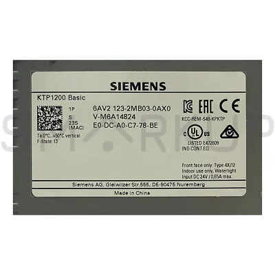 Buy New In Box SIEMENS 6AV2 123-2MB03-0AX0 Touch Screen Panel • 2,204.65$